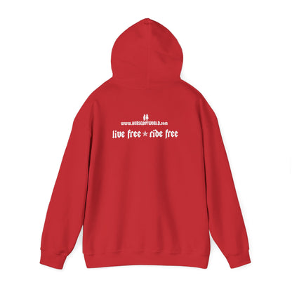 Horse Boy White Logo Hoodie