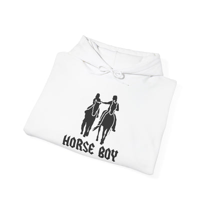 Horse Boy Black Logo Hoodie