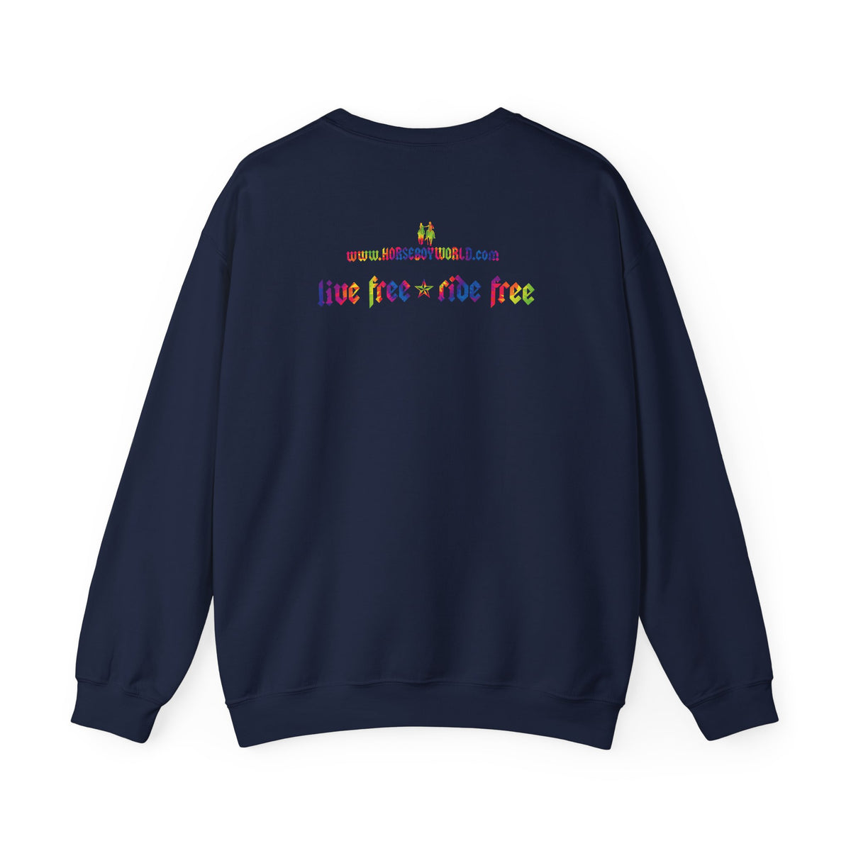 Live Free Ride Free Tie Dye Unisex Heavy Blend™ Crewneck Sweatshirt