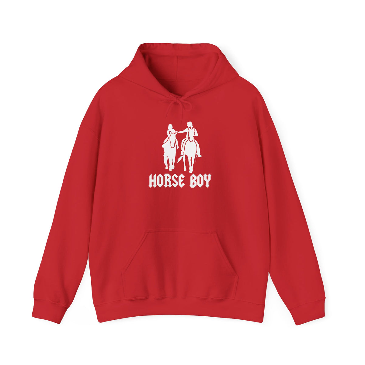 Horse Boy White Logo Hoodie