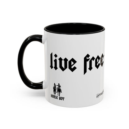 US - Live Free Ride Free - Accent Coffee Mug, 11oz