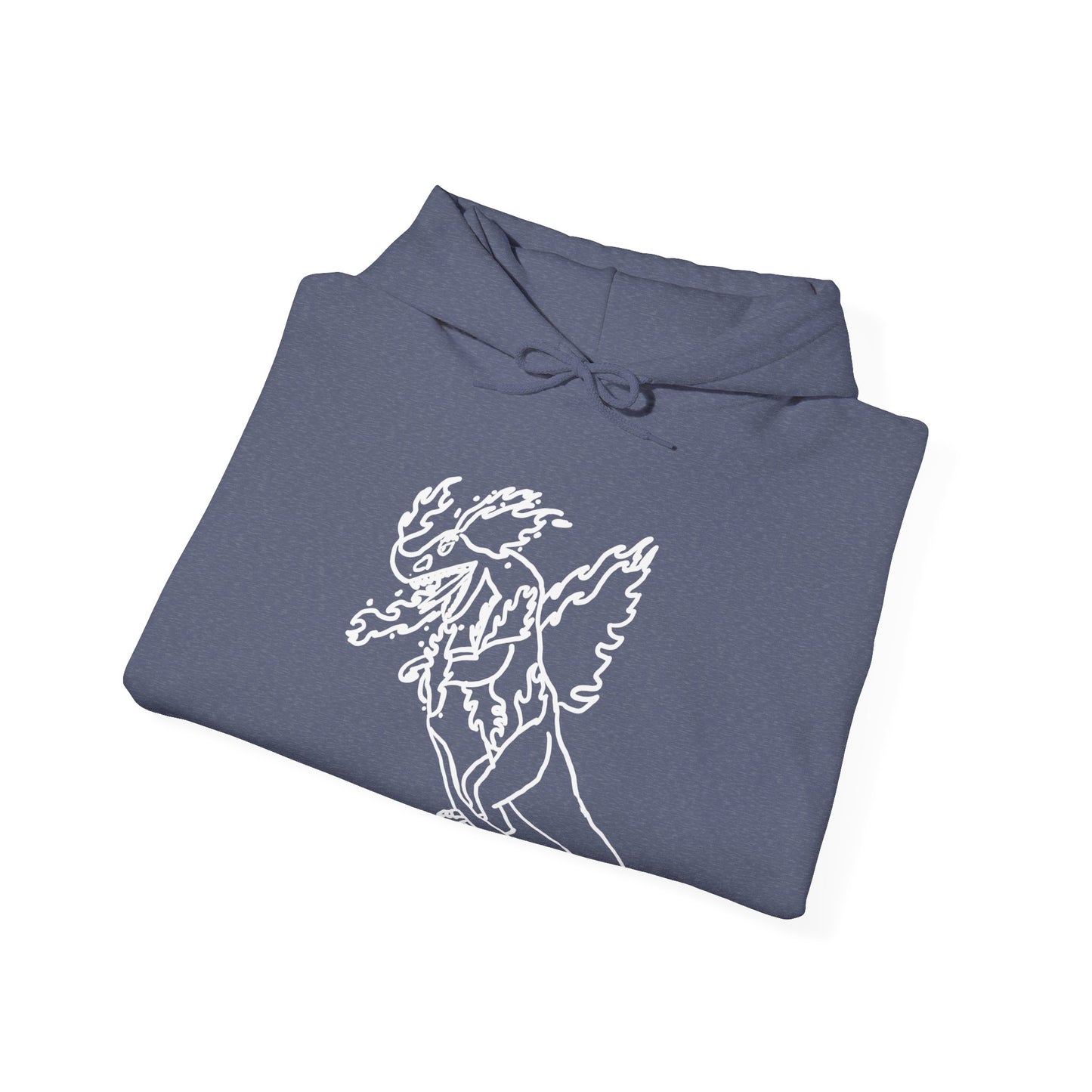 FireBlizzard - Designed by Kyrion age 7 - white - Unisex Heavy Blend™ Hooded Sweatshirt