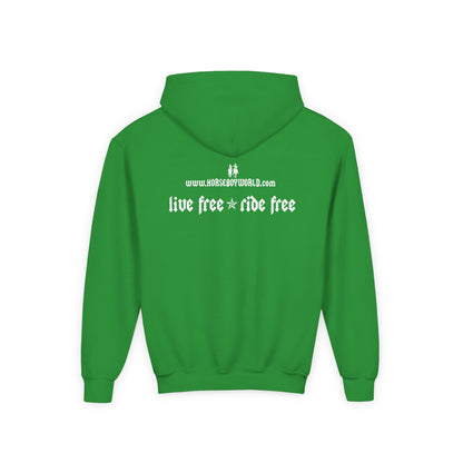 Live Free Ride Free - Youth Heavy Blend Hooded Sweatshirt
