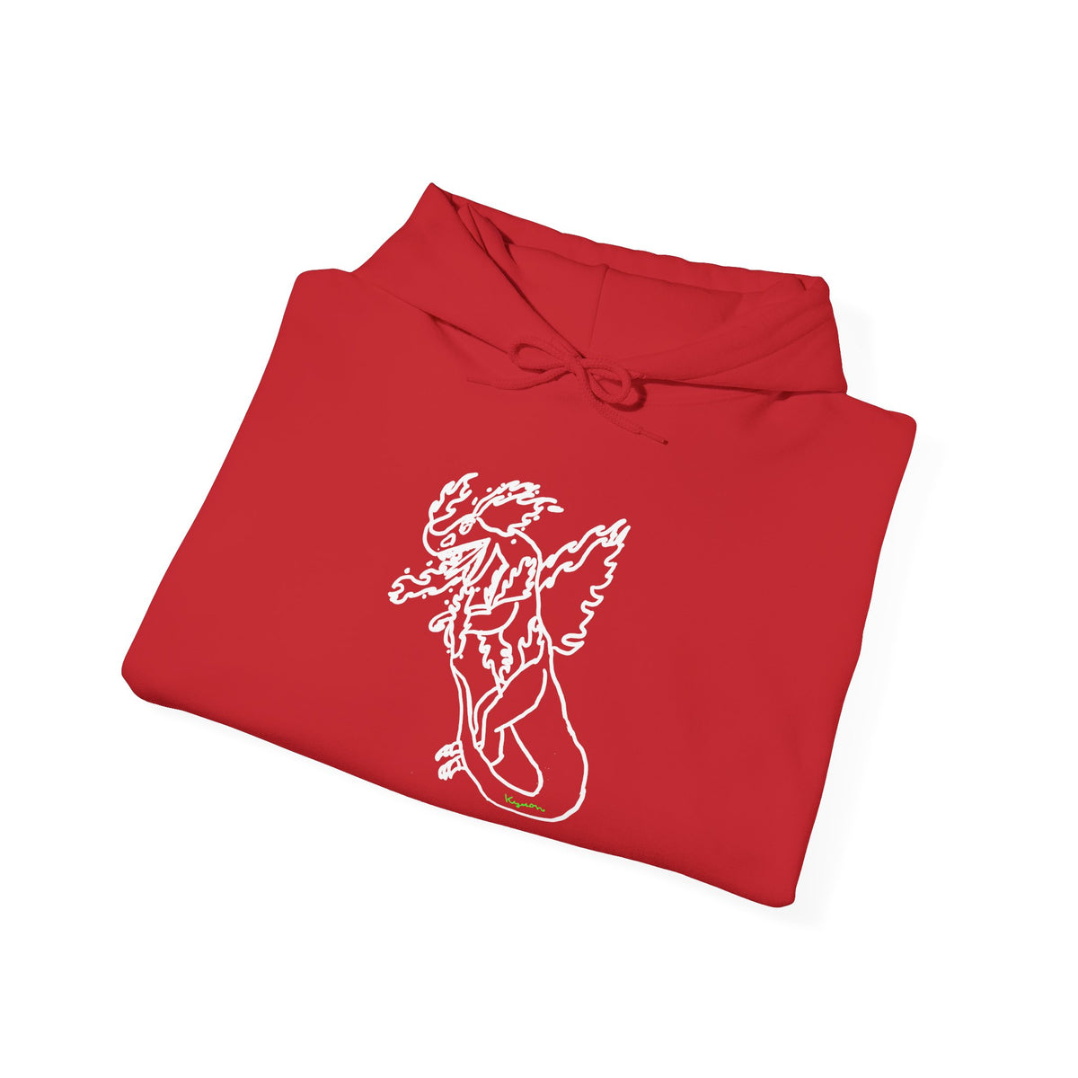 FireBlizzard - Designed by Kyrion age 7 - white - Unisex Heavy Blend™ Hooded Sweatshirt