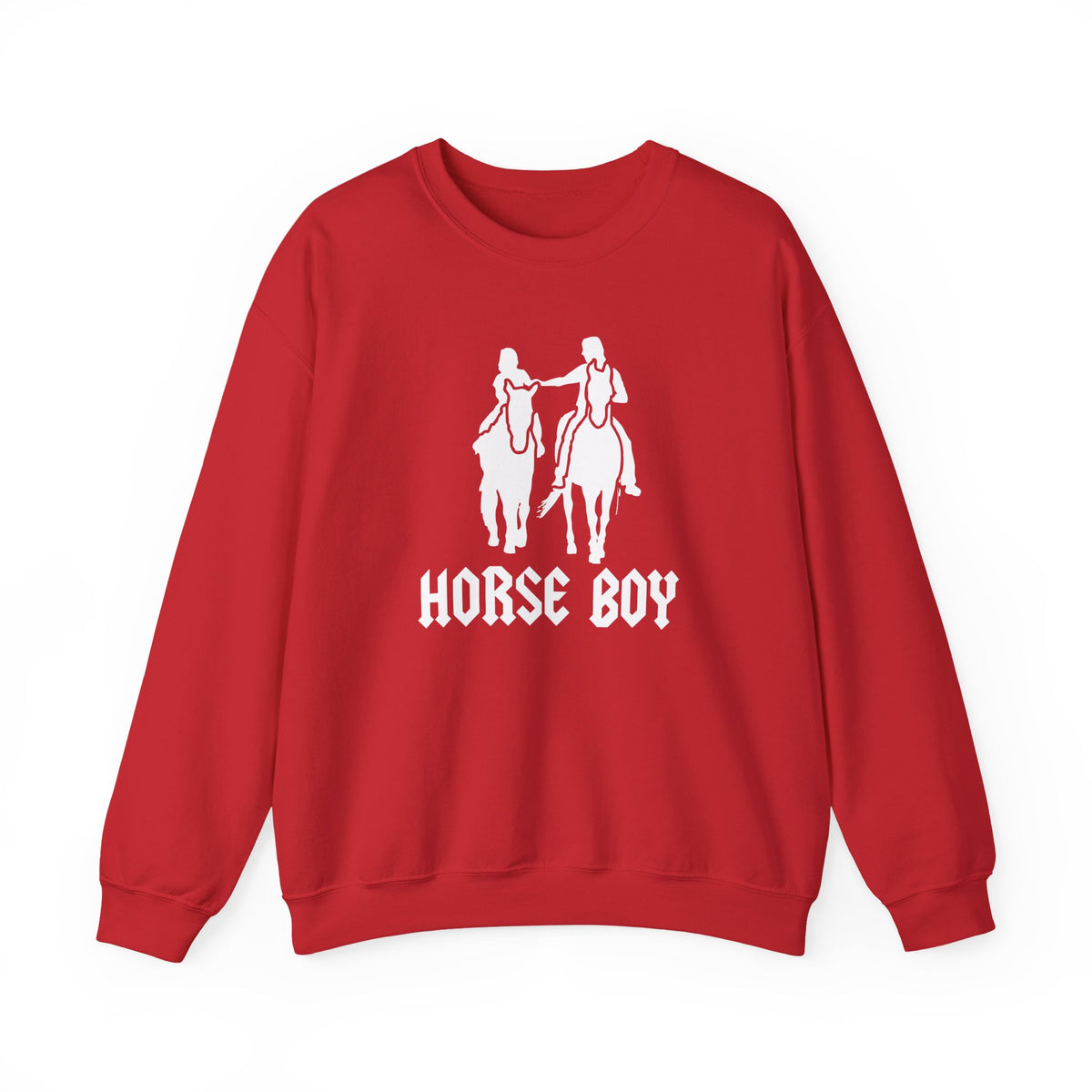 Horse Boy Crewneck Sweatshirt — Live Free, Ride Free on back