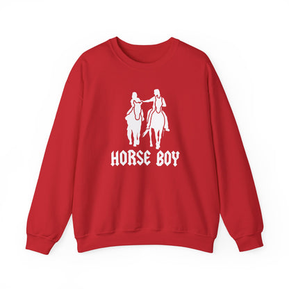 Horse Boy Crewneck Sweatshirt — Live Free, Ride Free on back