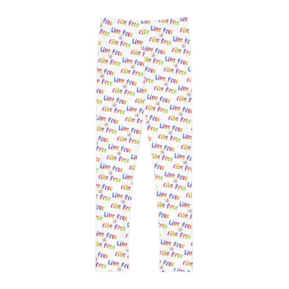 Live Free Ride Free - Tie Dye - Youth Full-Length Leggings (AOP)