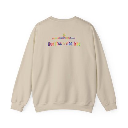 Live Free Ride Free Tie Dye Unisex Heavy Blend™ Crewneck Sweatshirt