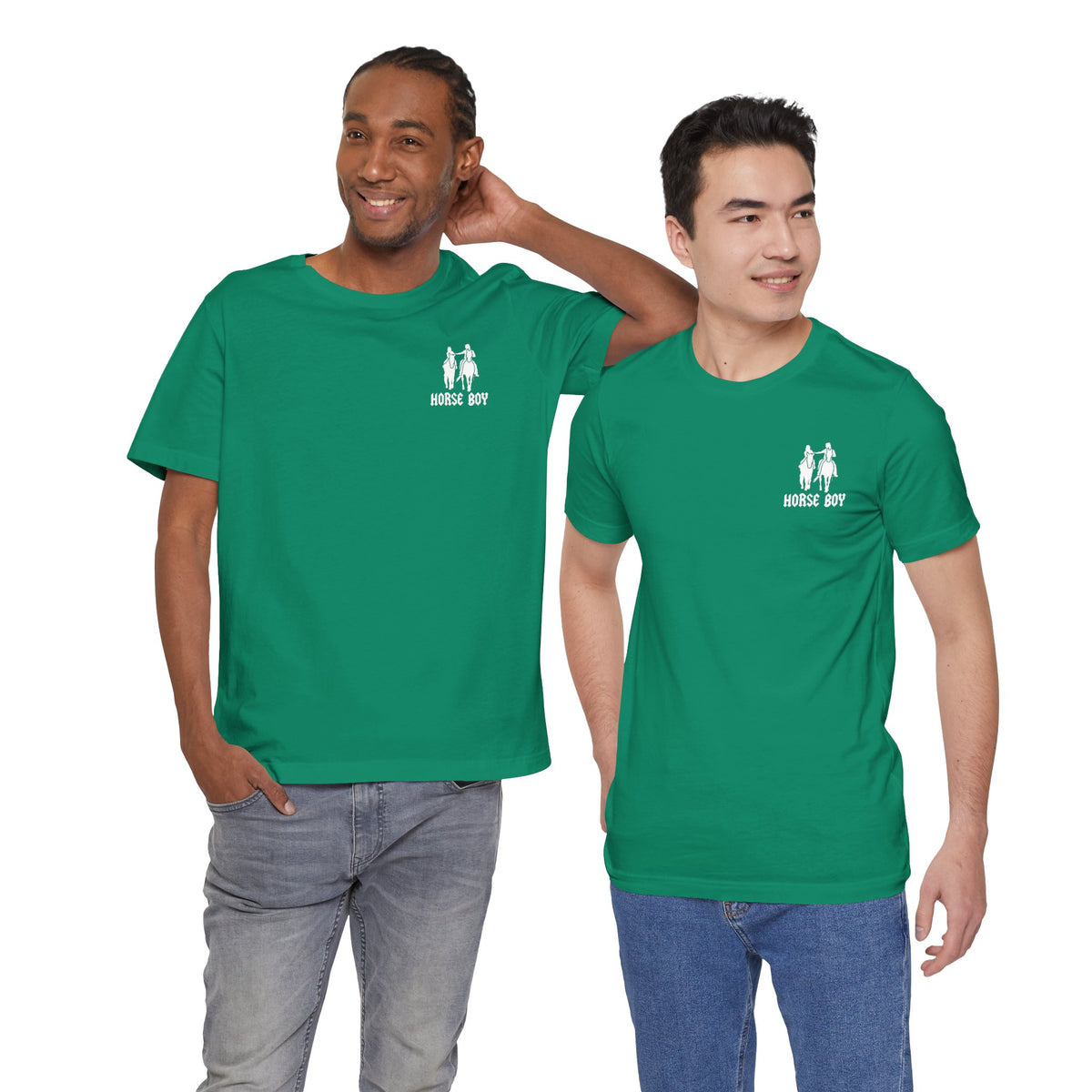 Horse Boy Small White Logo T-Shirt