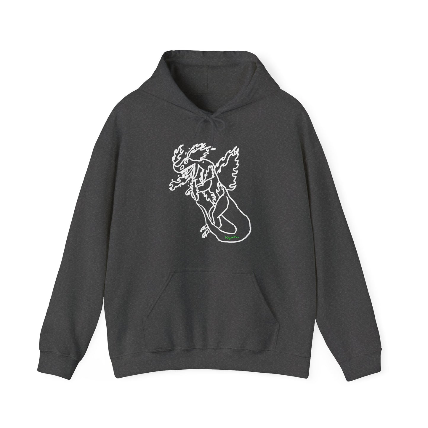 FireBlizzard - Designed by Kyrion age 7 - white - Unisex Heavy Blend™ Hooded Sweatshirt