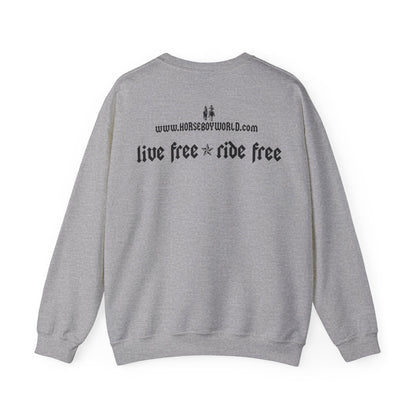 Live Free Ride Free - Dark Letters - Unisex Heavy Blend™ Crewneck Sweatshirt