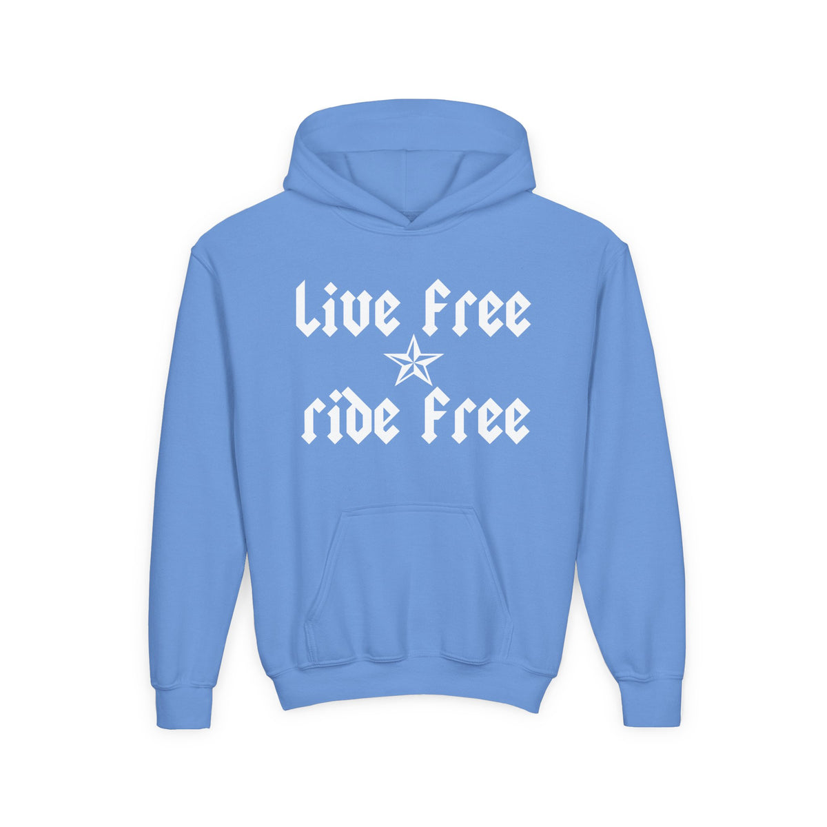 Live Free Ride Free - Youth Heavy Blend Hooded Sweatshirt