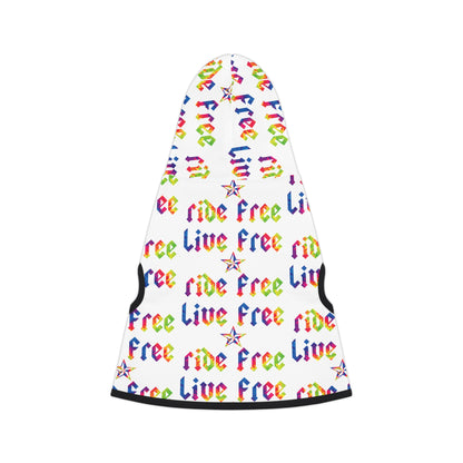 Live Free Ride Free Tie Dye Pet Hoodie