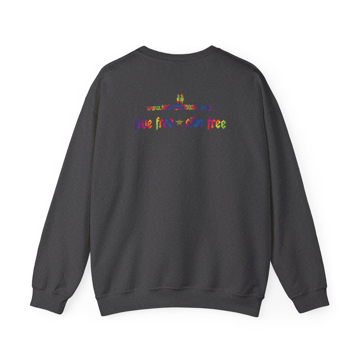 Live Free Ride Free Tie Dye Unisex Heavy Blend™ Crewneck Sweatshirt
