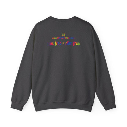 Live Free Ride Free Tie Dye Unisex Heavy Blend™ Crewneck Sweatshirt
