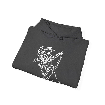 FireBlizzard - Designed by Kyrion age 7 - white - Unisex Heavy Blend™ Hooded Sweatshirt