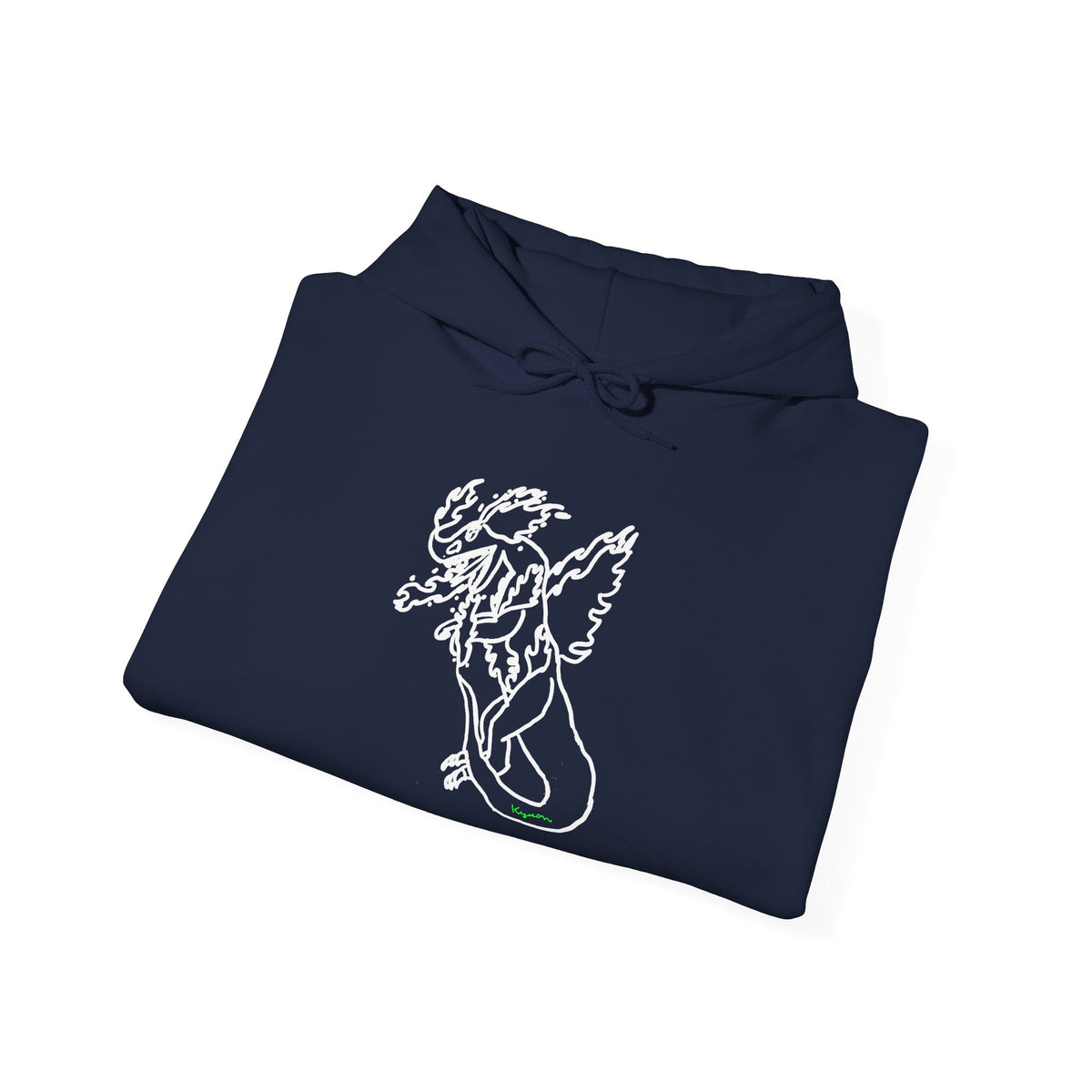 FireBlizzard - Designed by Kyrion age 7 - white - Unisex Heavy Blend™ Hooded Sweatshirt