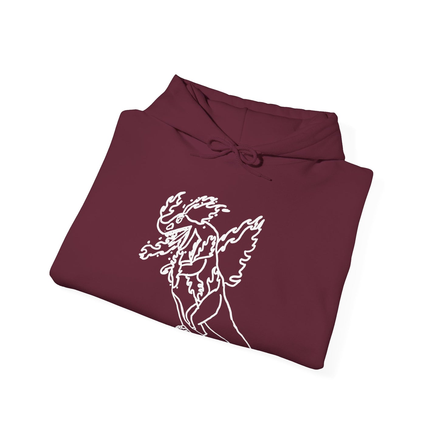 FireBlizzard - Designed by Kyrion age 7 - white - Unisex Heavy Blend™ Hooded Sweatshirt