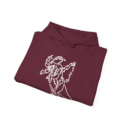FireBlizzard - Designed by Kyrion age 7 - white - Unisex Heavy Blend™ Hooded Sweatshirt