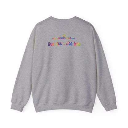 Live Free Ride Free Tie Dye Unisex Heavy Blend™ Crewneck Sweatshirt