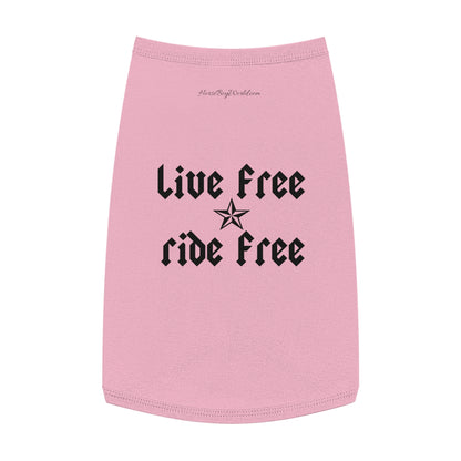 Live Free Ride Free Pet Tank Top