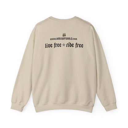 Live Free Ride Free - Dark Letters - Unisex Heavy Blend™ Crewneck Sweatshirt