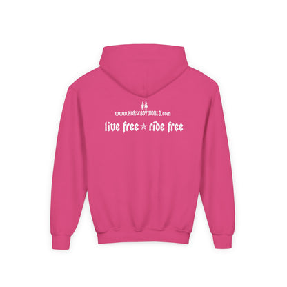 Live Free Ride Free - Youth Heavy Blend Hooded Sweatshirt
