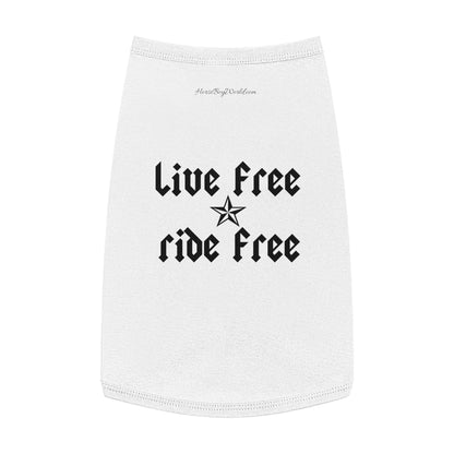 Live Free Ride Free Pet Tank Top