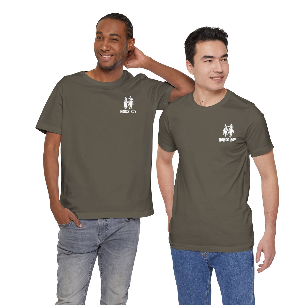 Horse Boy Small White Logo T-Shirt
