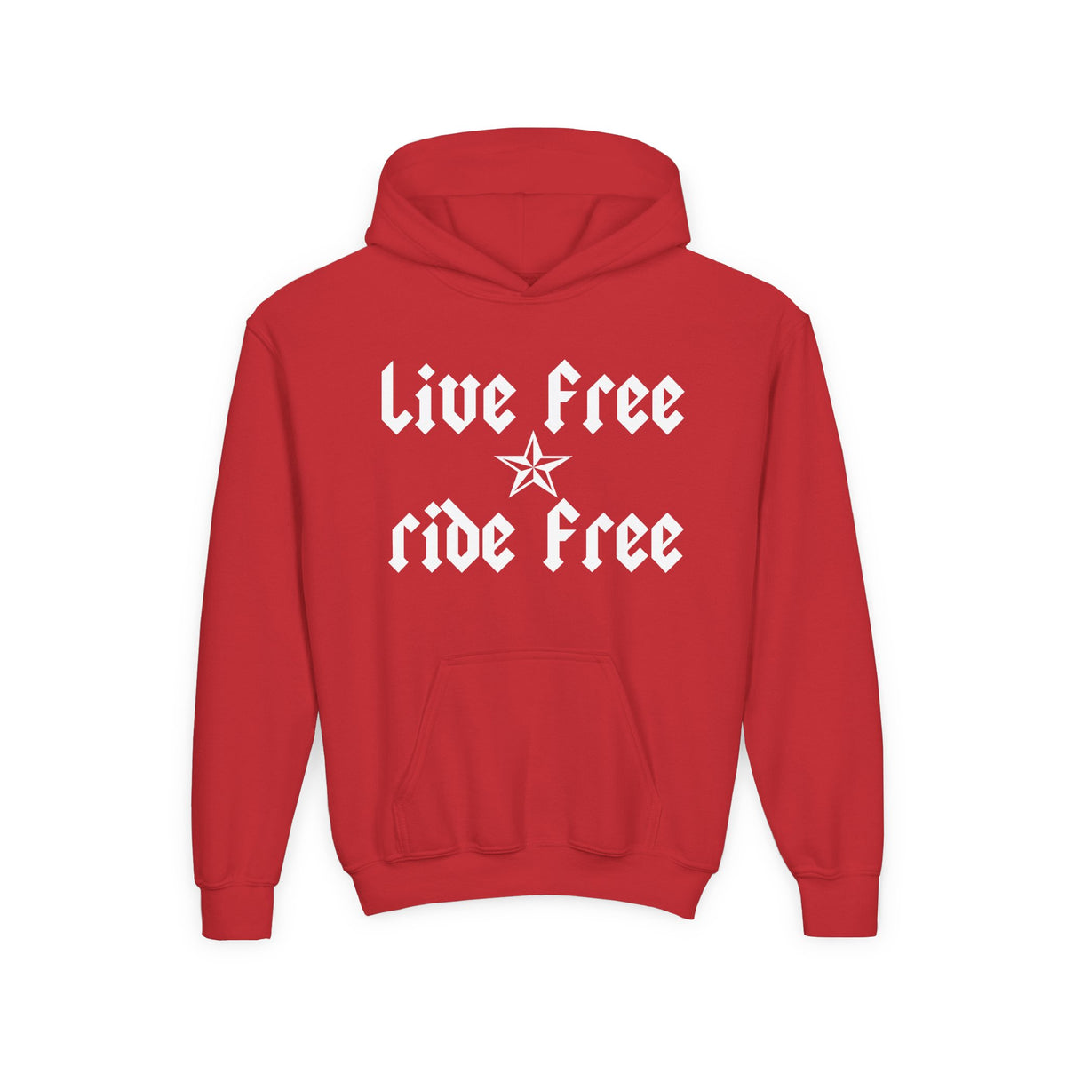 Live Free Ride Free - Youth Heavy Blend Hooded Sweatshirt