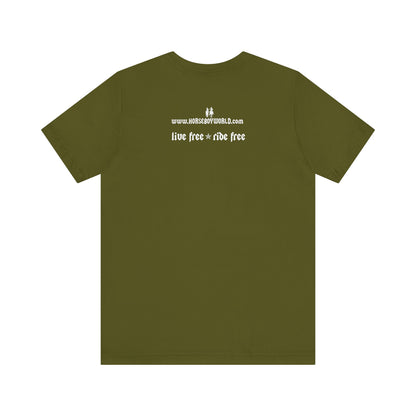 Horse Boy Small White Logo T-Shirt
