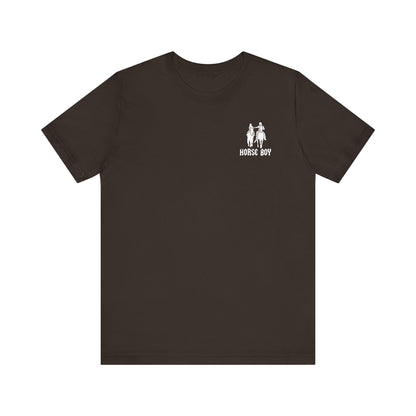 Horse Boy Small White Logo T-Shirt