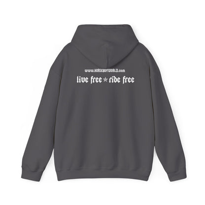 Horse Boy - Live Free Ride Free - Unisex Heavy Blend™ Hooded Sweatshirt