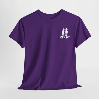 EU Printer - Horse Boy - Unisex Heavy Cotton Tee