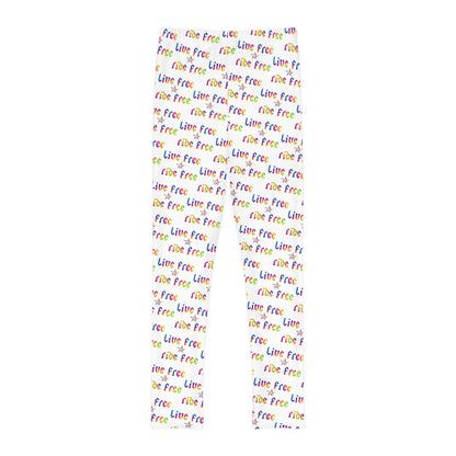 Live Free Ride Free - Tie Dye - Youth Full-Length Leggings (AOP)