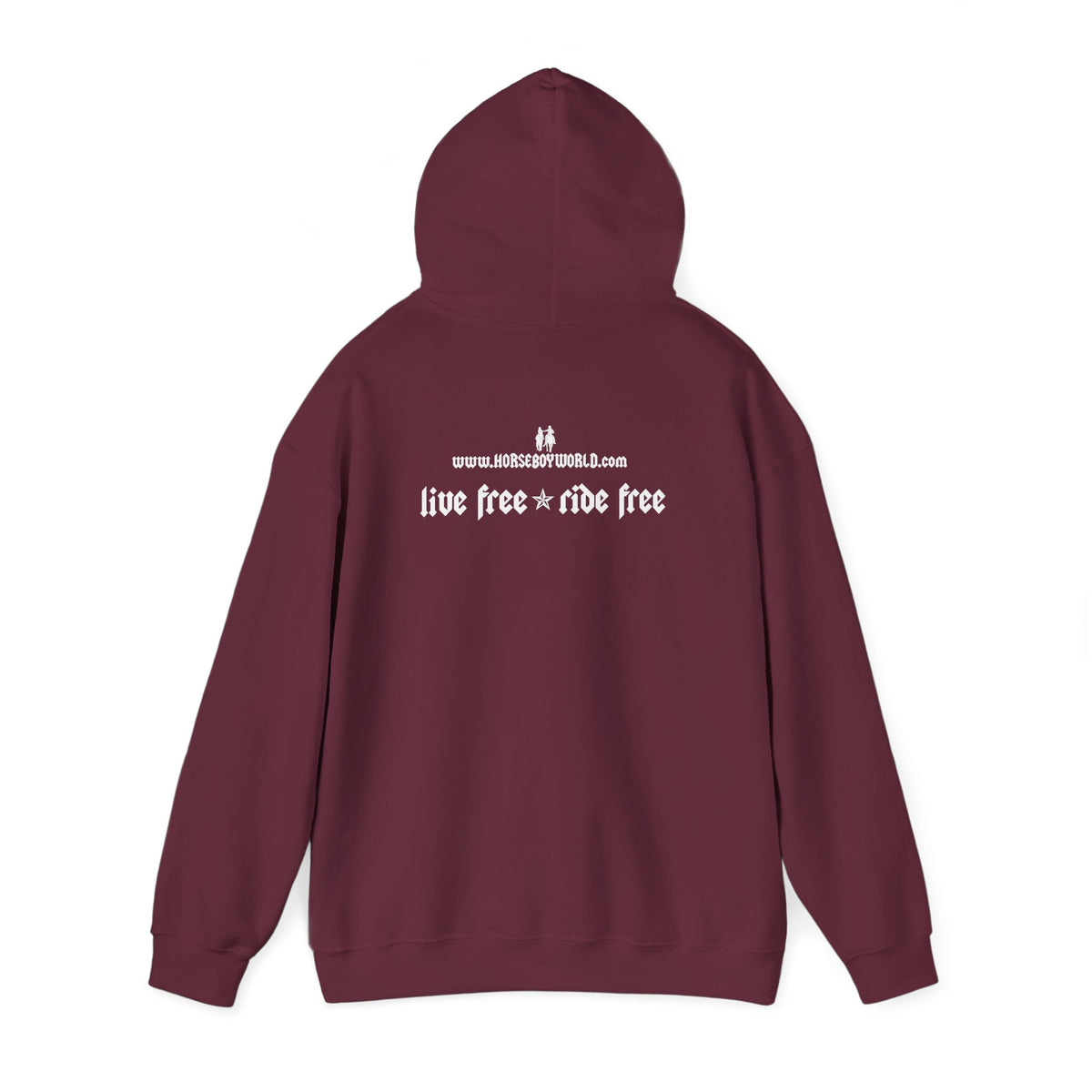 Horse Boy White Logo Hoodie
