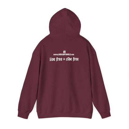 Horse Boy White Logo Hoodie
