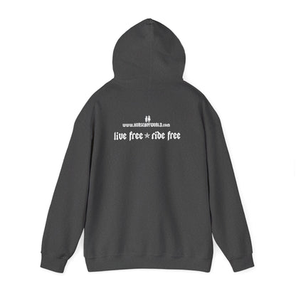 Horse Boy White Logo Hoodie