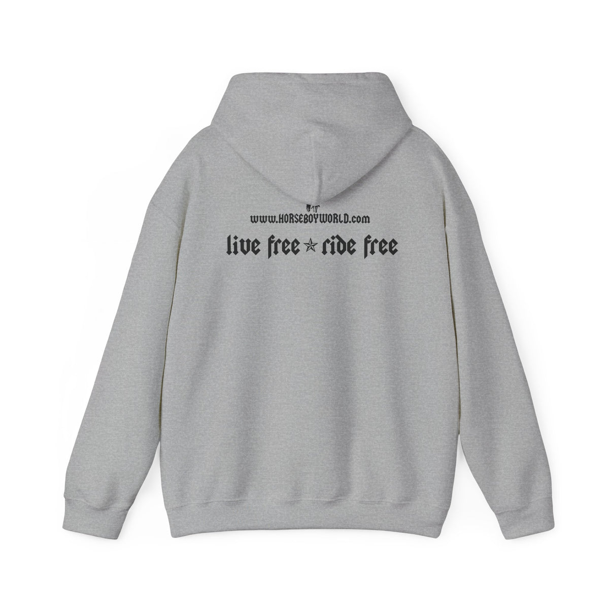 Horse Boy Black Logo Hoodie