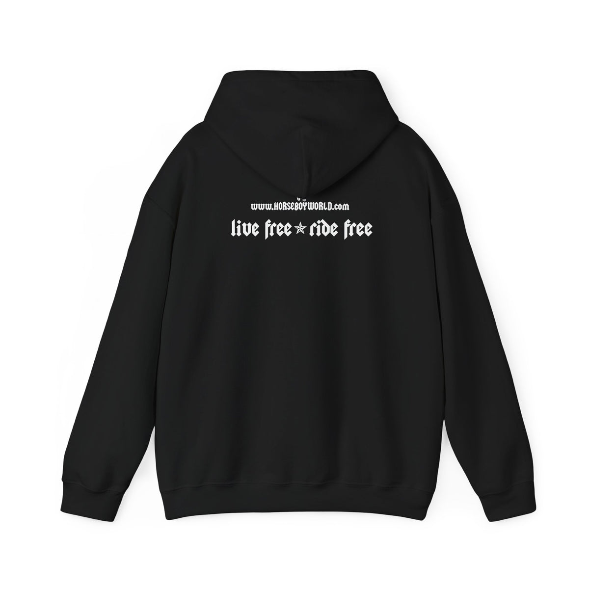 Horse Boy White Logo Hoodie