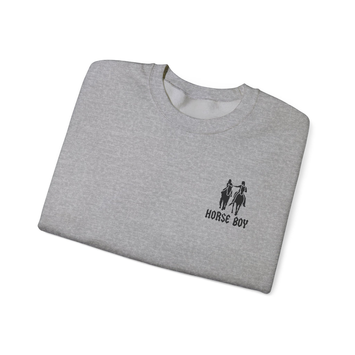 Horse Boy Crewneck Sweatshirt — "Live Free • Ride Free" Back Print