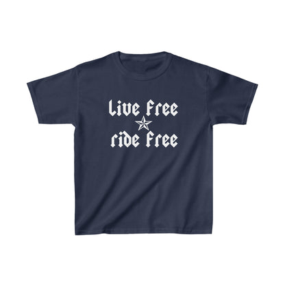 Live Free Ride Free - Kids Heavy Cotton™ Tee