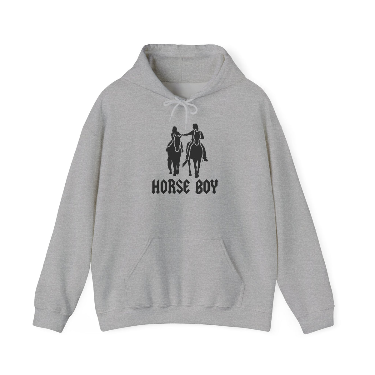 Horse Boy Black Logo Hoodie