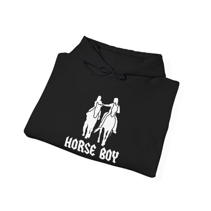 Horse Boy White Logo Hoodie