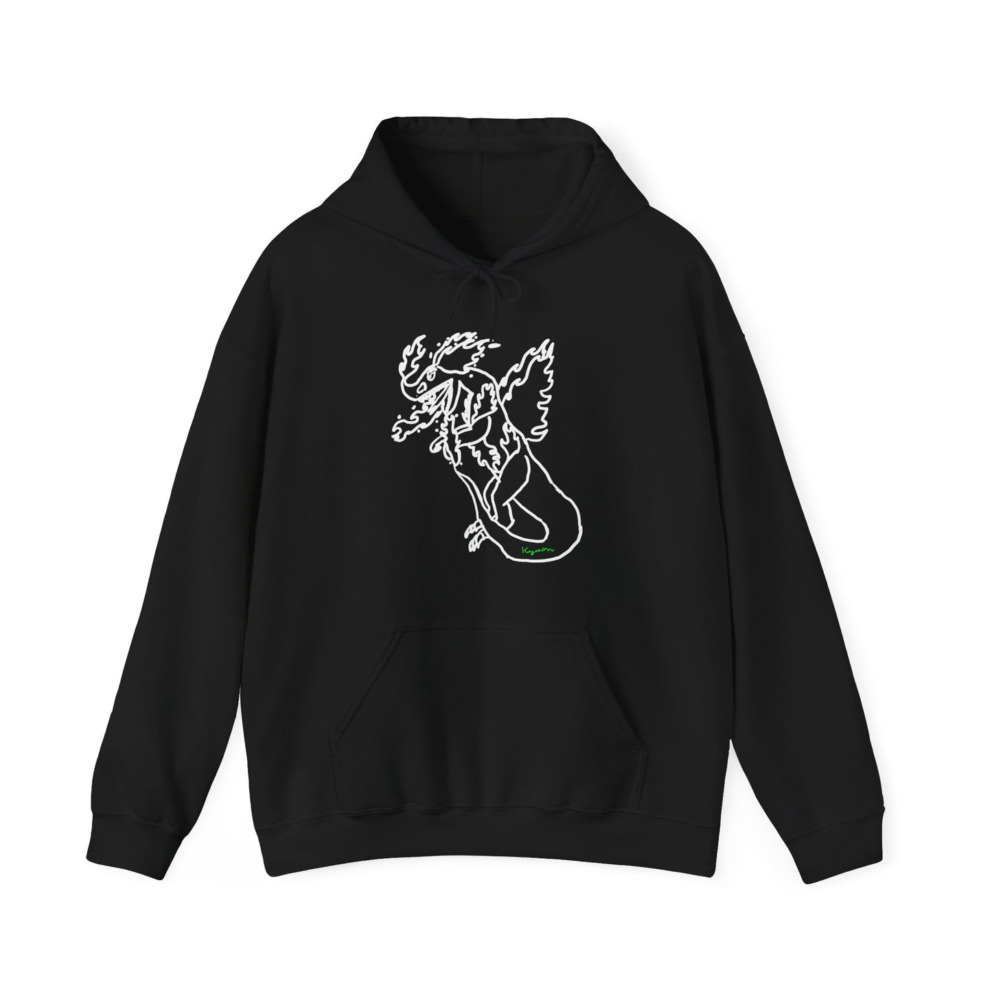 FireBlizzard - Designed by Kyrion age 7 - white - Unisex Heavy Blend™ Hooded Sweatshirt