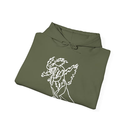 FireBlizzard - Designed by Kyrion age 7 - white - Unisex Heavy Blend™ Hooded Sweatshirt