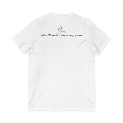 NTLS - white - Unisex Jersey Short Sleeve V-Neck Tee