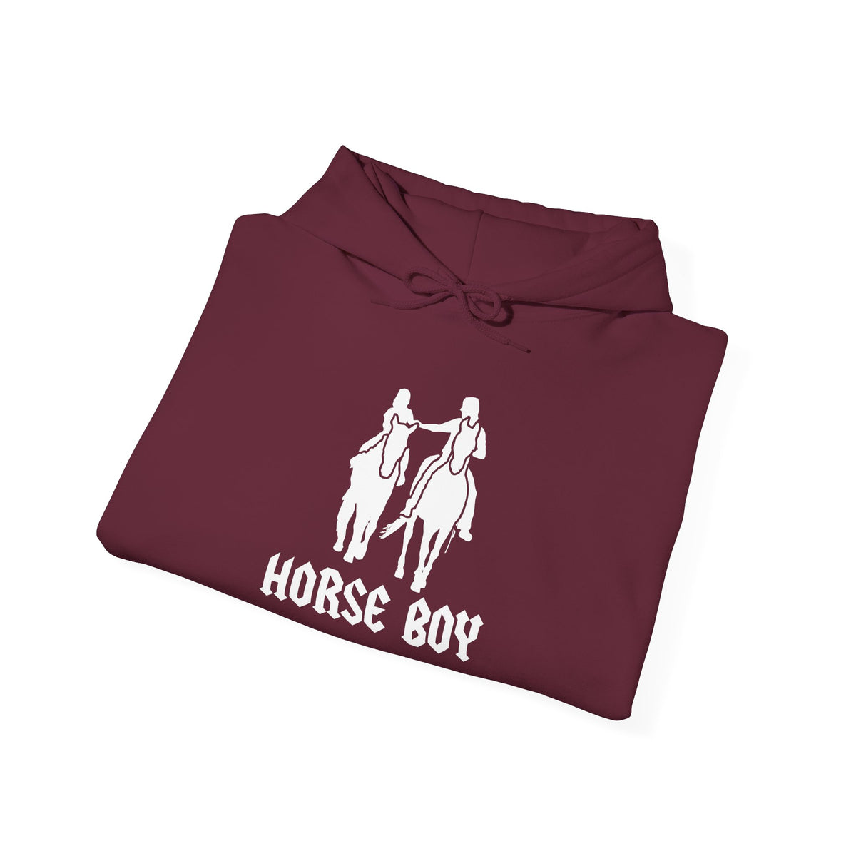 Horse Boy White Logo Hoodie