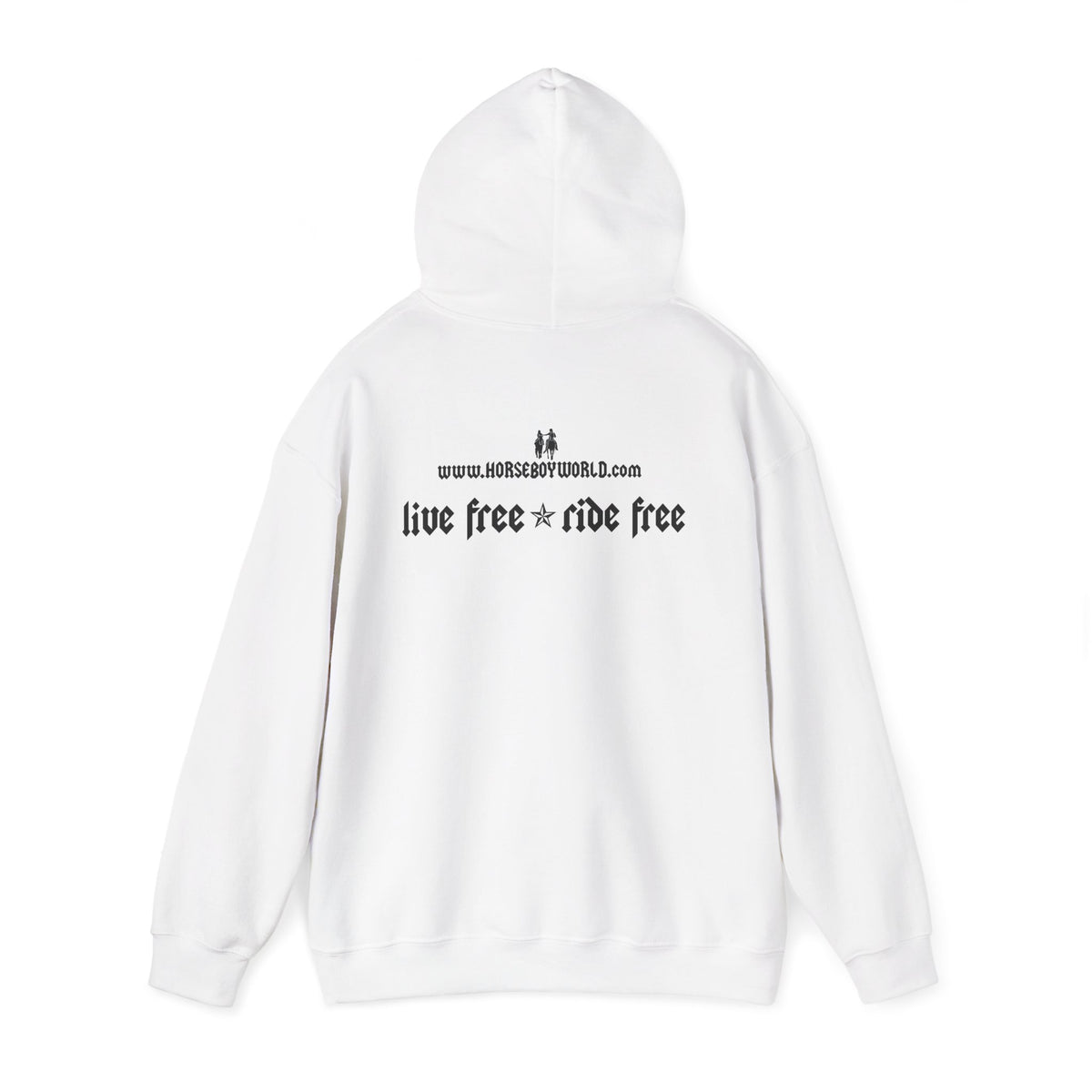 Horse Boy Black Logo Hoodie