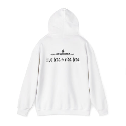 Horse Boy Black Logo Hoodie